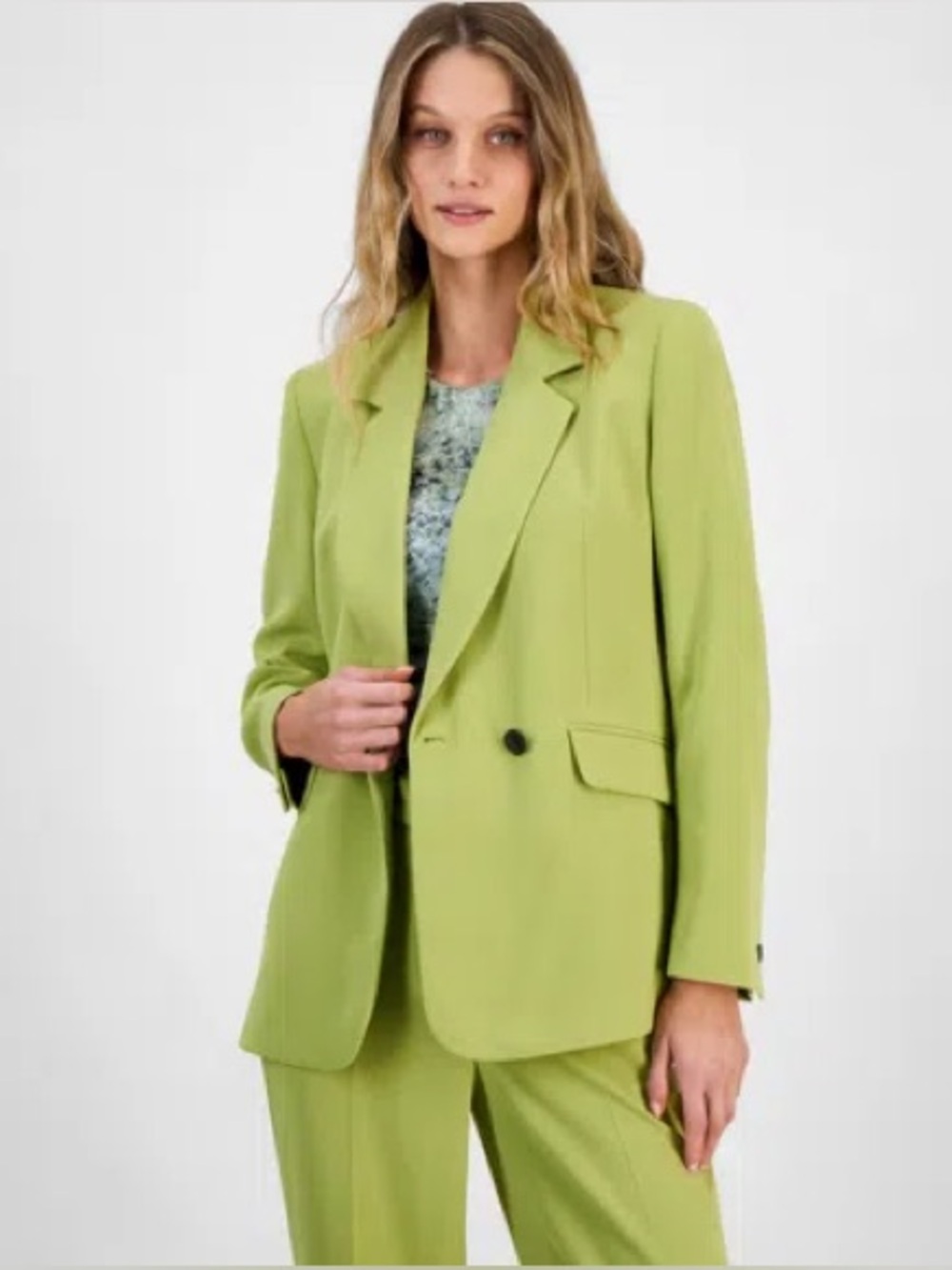 Bar III Green Suite Women’s Blazer XS/Slacks Size 0